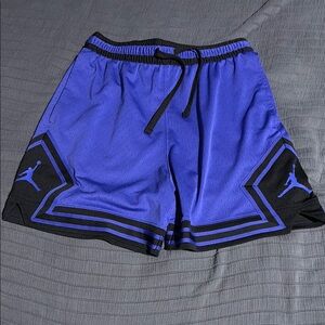 Jordan Blue and Black Athletic Shorts with Moisture-Wicking Fabric